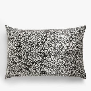 John Lewis & Partners The Ultimate Collection Standard Silk Pillow Case Leopard Black