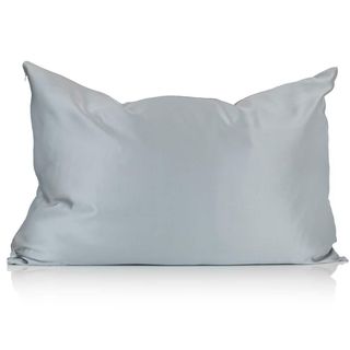 Gray silk cushion cover