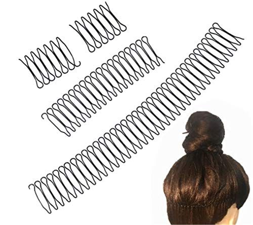 U Shape Hair Finishing Fixer Comb, Hair Pin U Shape Wavy Comb Clips, Invisible Broken Hair Clip Mini Bangs Holder Styling Tool, Insert Hairdressing Grip Clip, Women Girls Hairstyle Accessories (4PCS)