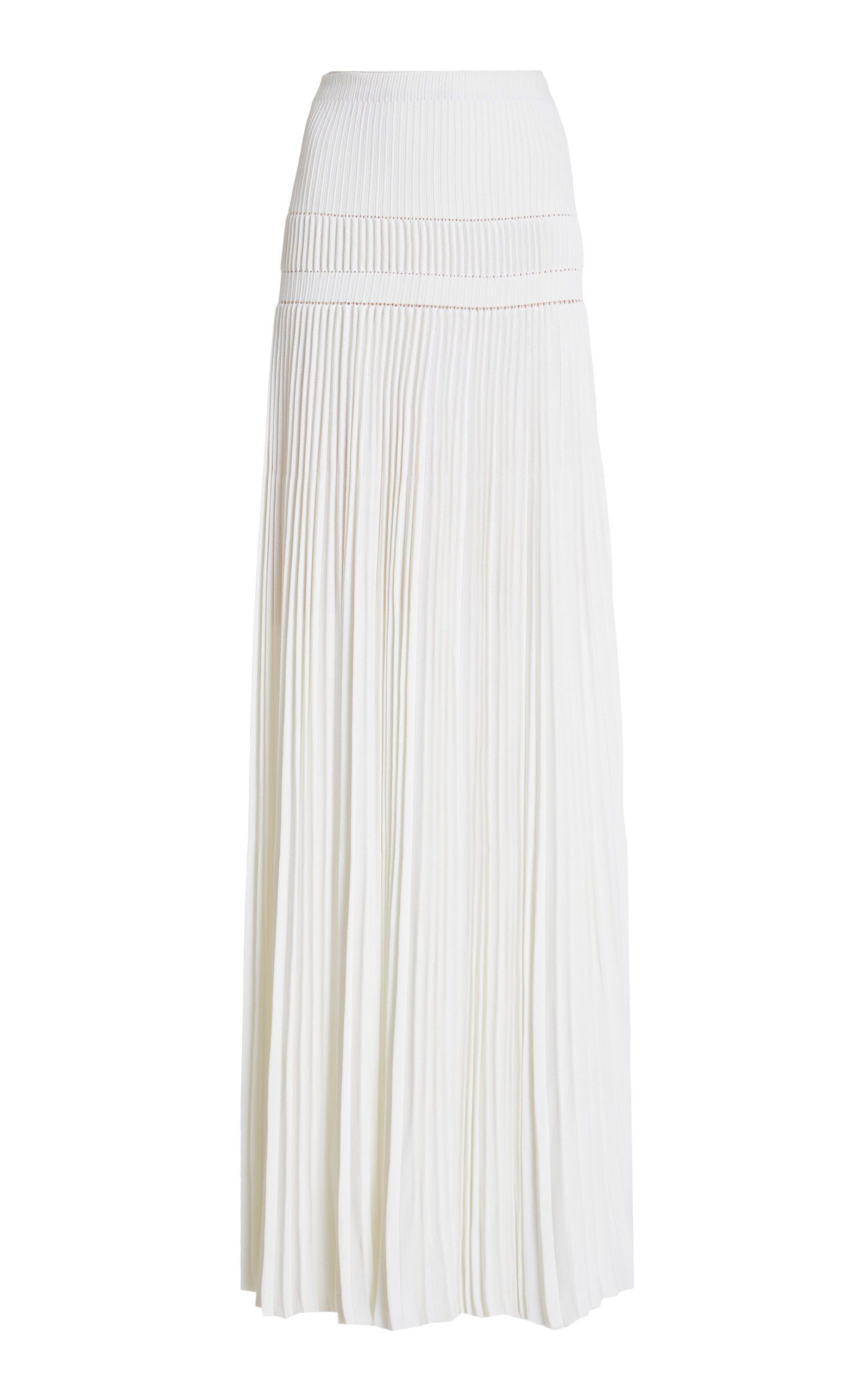 In Tosca Pleated Jersey Midi Skirt