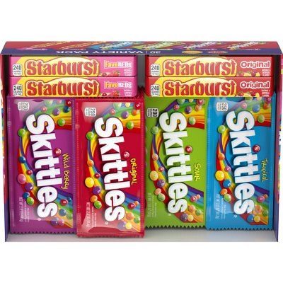 Starburst and Skittles Chewy Candy Variety Box 