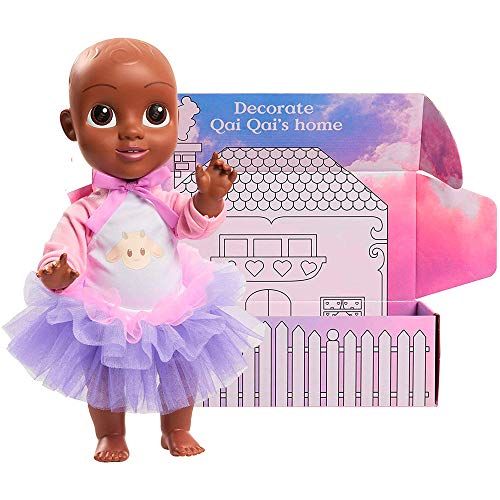 Qai Qai Doll by Serena Williams, Doll for Baby Girls with Coloring House Box 14.5in, Includes Removable Outfit with Tutu and Onesie, Stands Alone, Baby Doll for Ages 3+, by Just Play