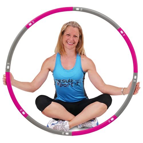 BlueFire Smart Hula Hoop 24 Knots Adjustable Hula Hoops Fitness Exercise Hula Hoop for Adults Beginners Weighted Hula Hoop for Exercise Women's Waist Trainer 