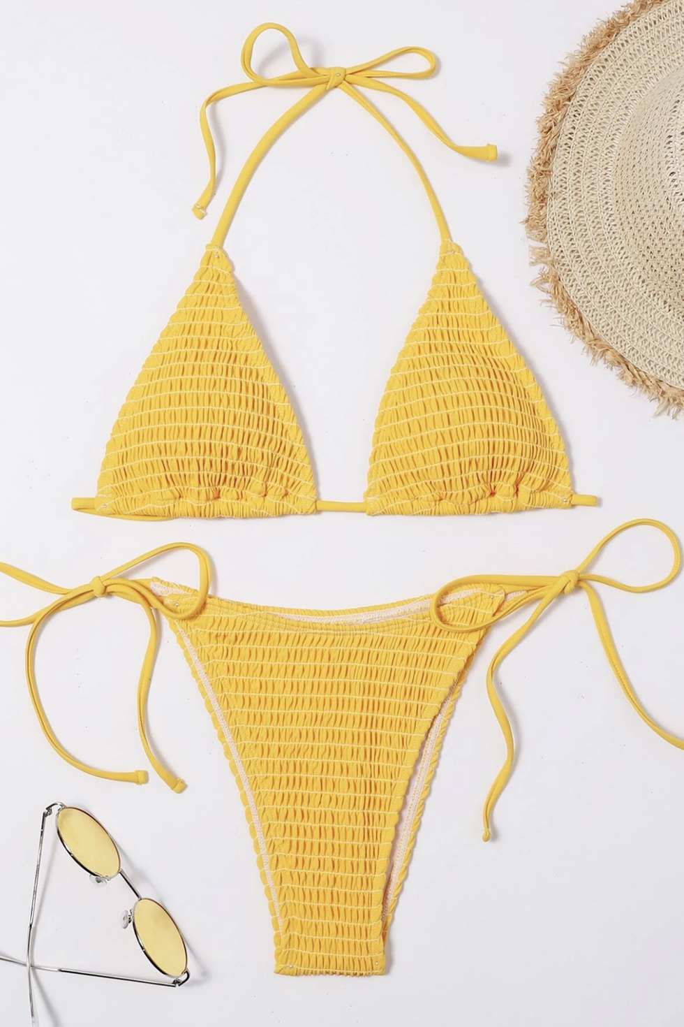 Addison Rae Rocks A Sunny Yellow Keyhole Bikini