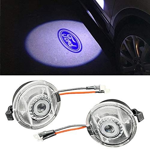 2pcs Car Door Welcome Logo Light Projector Ghost Shadow Lamp Side Mirror LED Door Courtesy Step Light Kit for Ford 