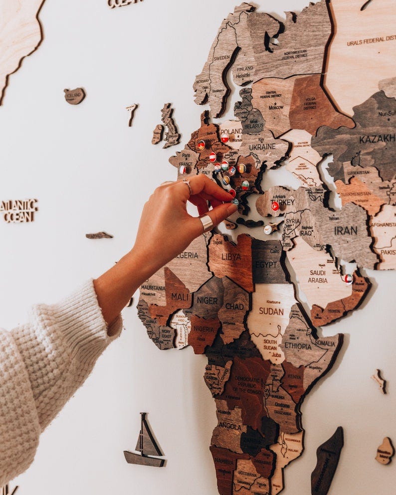 World Map Wall Art 