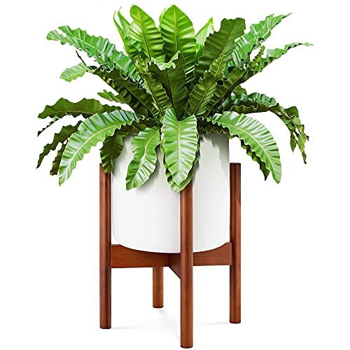 14" Mid-Century Modern Large Planter with Stand