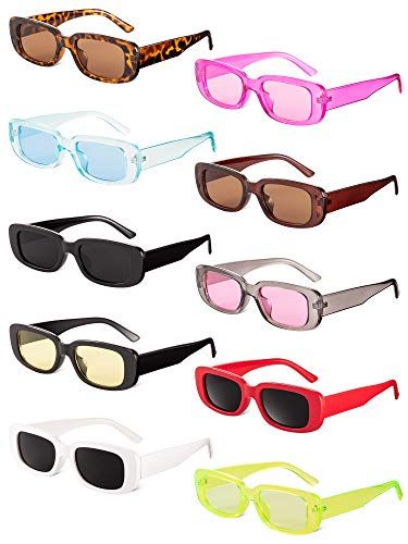 10 Pairs Small Rectangle Sunglasses