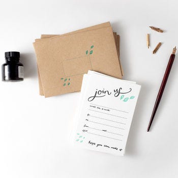 Join Us Set Invitations, Not On The High Street, 10 for £10