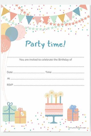  Soft Pastels Notelet Invitations, WH Smith, 20 for £5