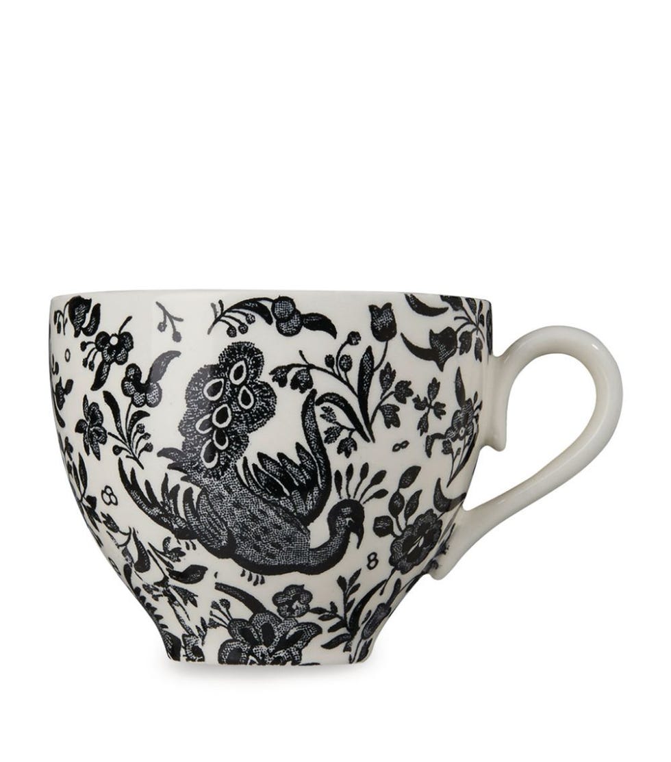 Black Regal Peacock Teacup