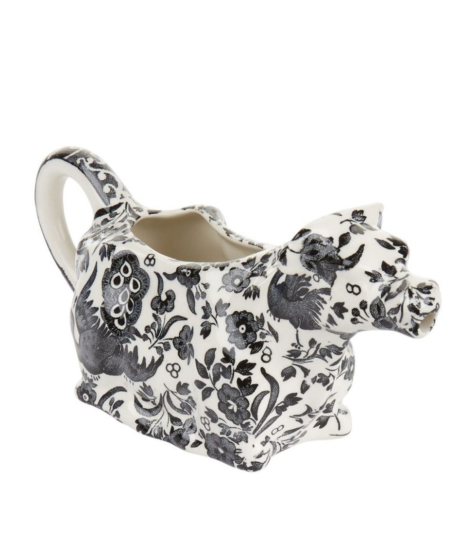 Black Regal Peacock Cow Creamer