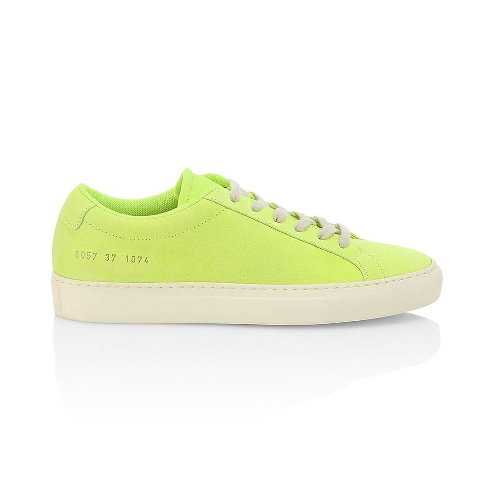 Achilles Neon Leather Sneakers