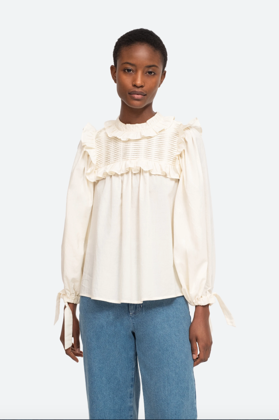 Adrienne Cotton Long Sleeve Top