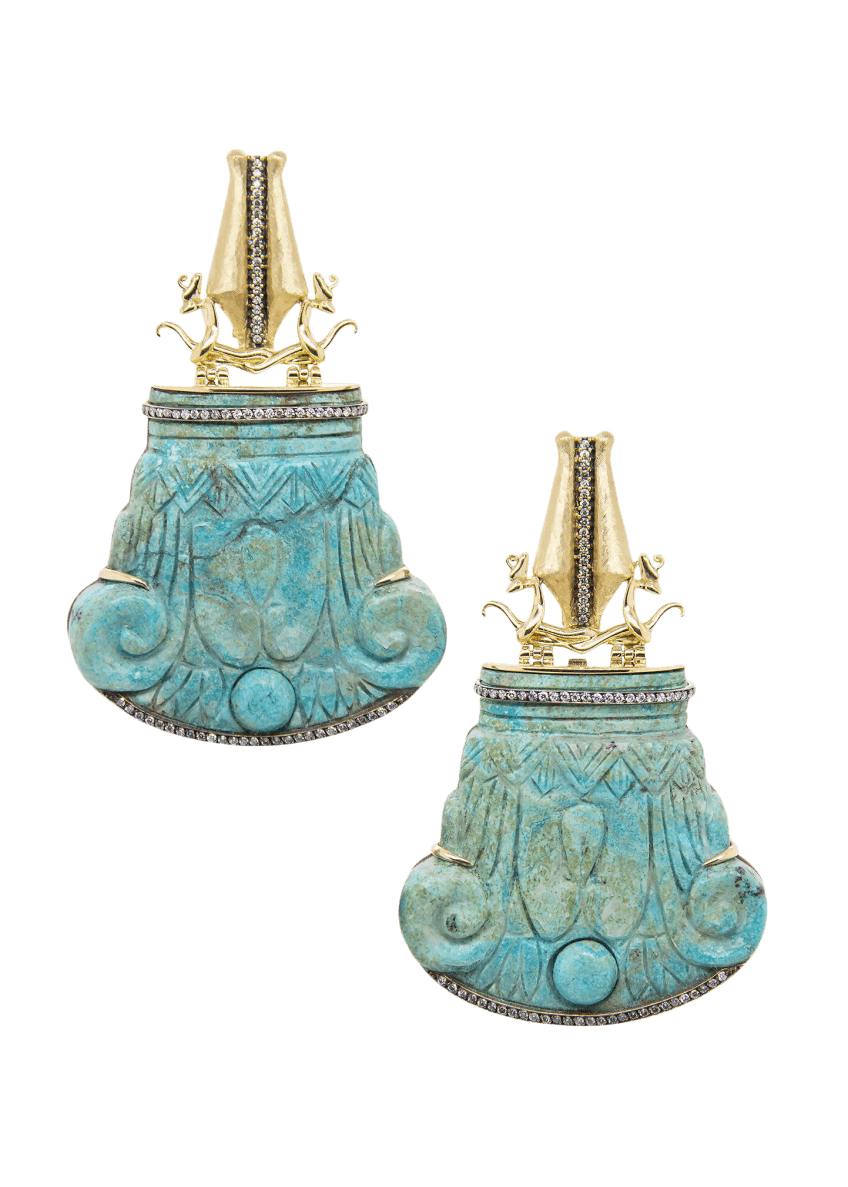 "Egyptian Column Capital" Earrings