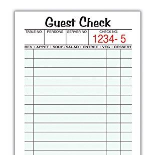 Guest Check Pads