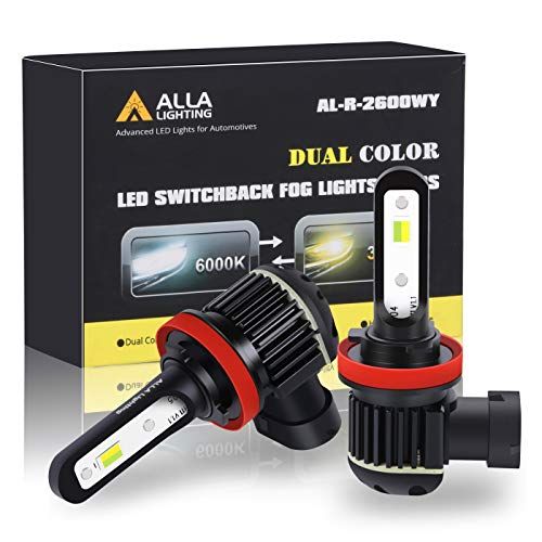 Alla Lighting 6000K H16 LED Driving Fog Light Bulb/Cornering Lamp Bright White 