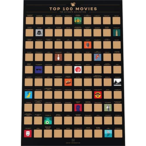 Enno Vatti 100 Movies Scratch-Off Poster