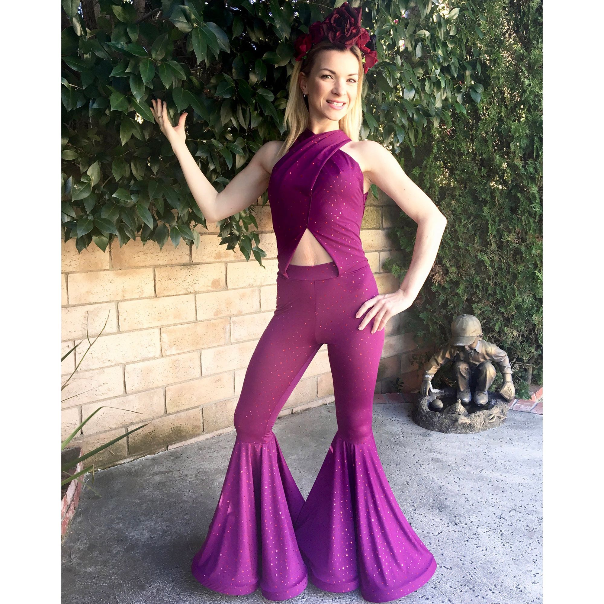 Selena Costume Purple Jumpsuit 