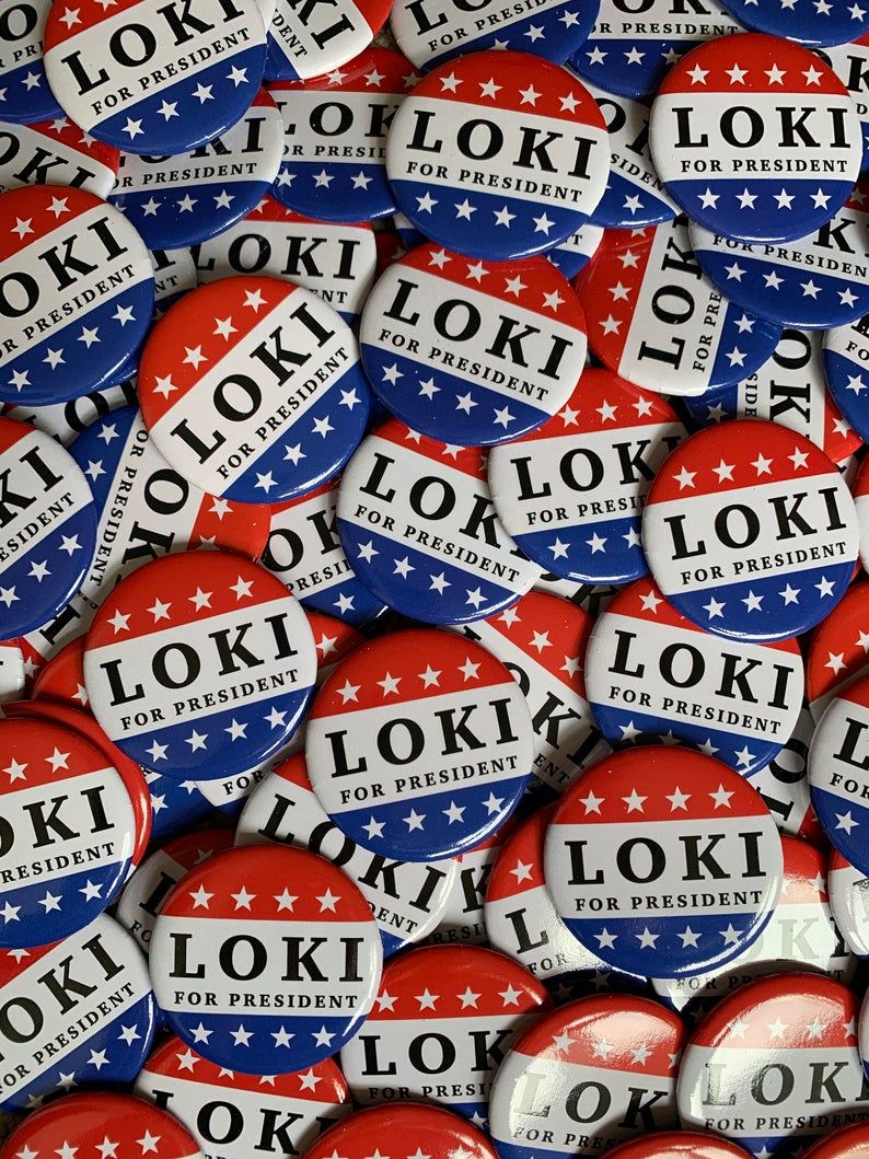 Loki for President Pin