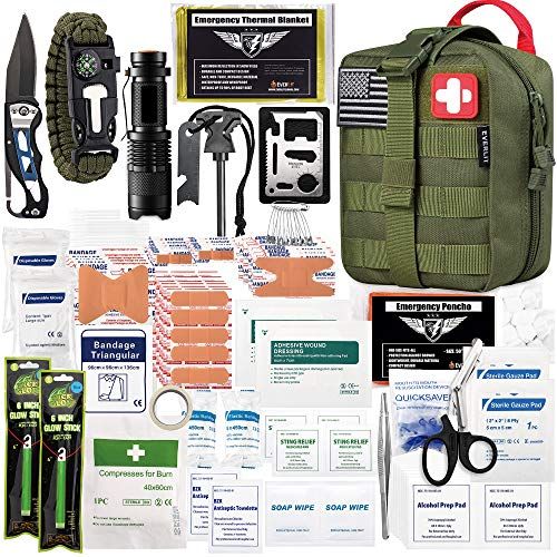  Surviveware Comprehensive Premium First Aid Kit Emergency  Medical Kit for Trucks, Cars, Camping, Office and Sports and Outdoor  Emergencies - Large 200 Piece Set : Sports & Outdoors