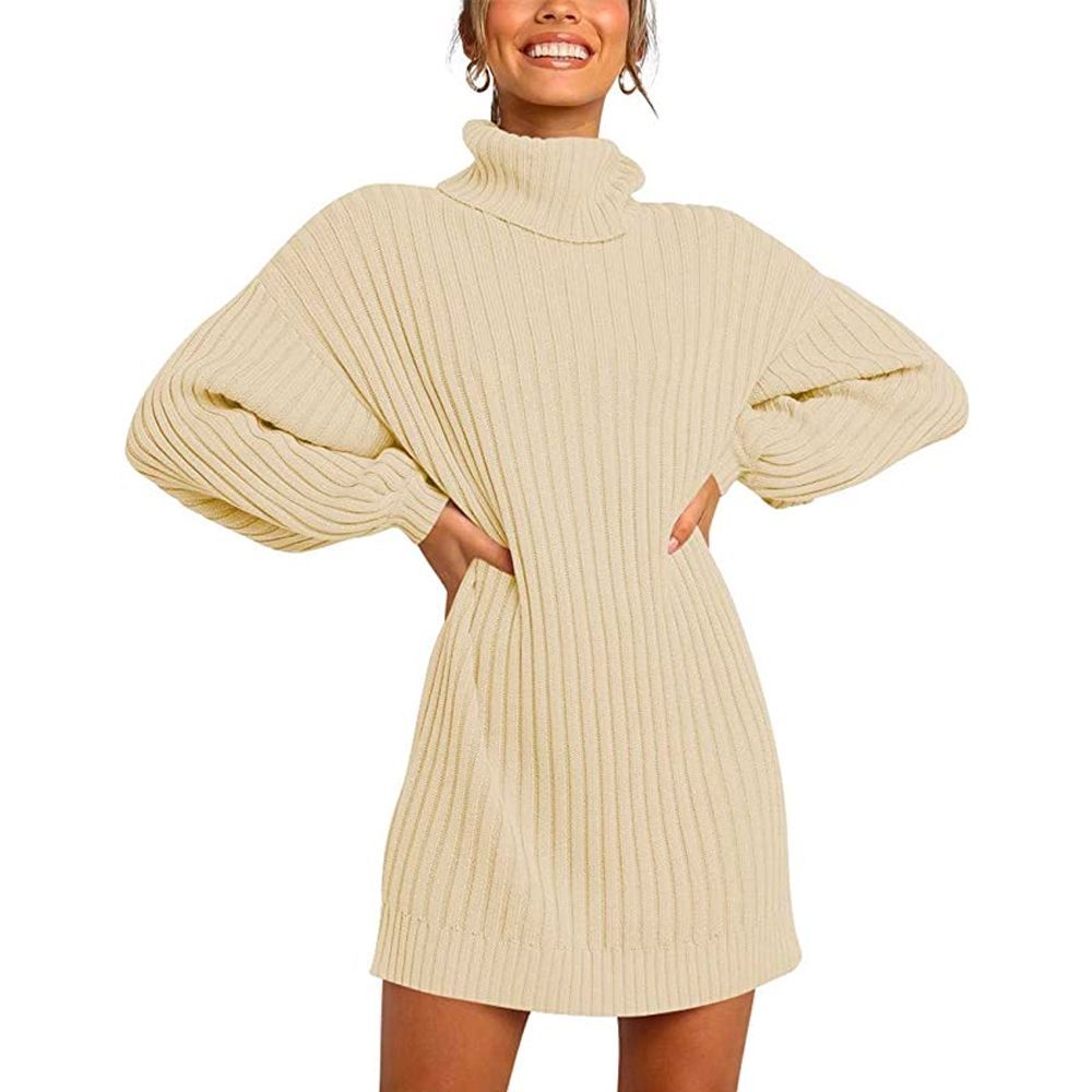 Oversize Turtleneck Sweater Dress