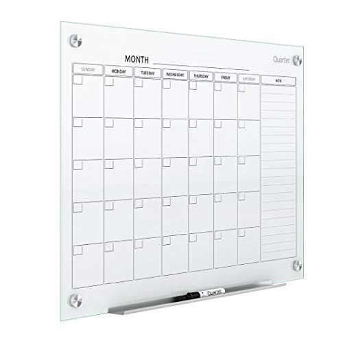 Large Magnetic Monthly Calendar on Black Background by Precision Works 