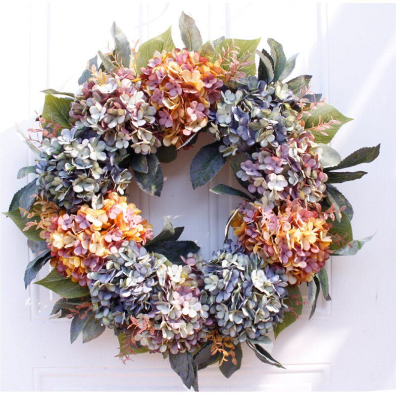 Hydrangea Polyester Wreath