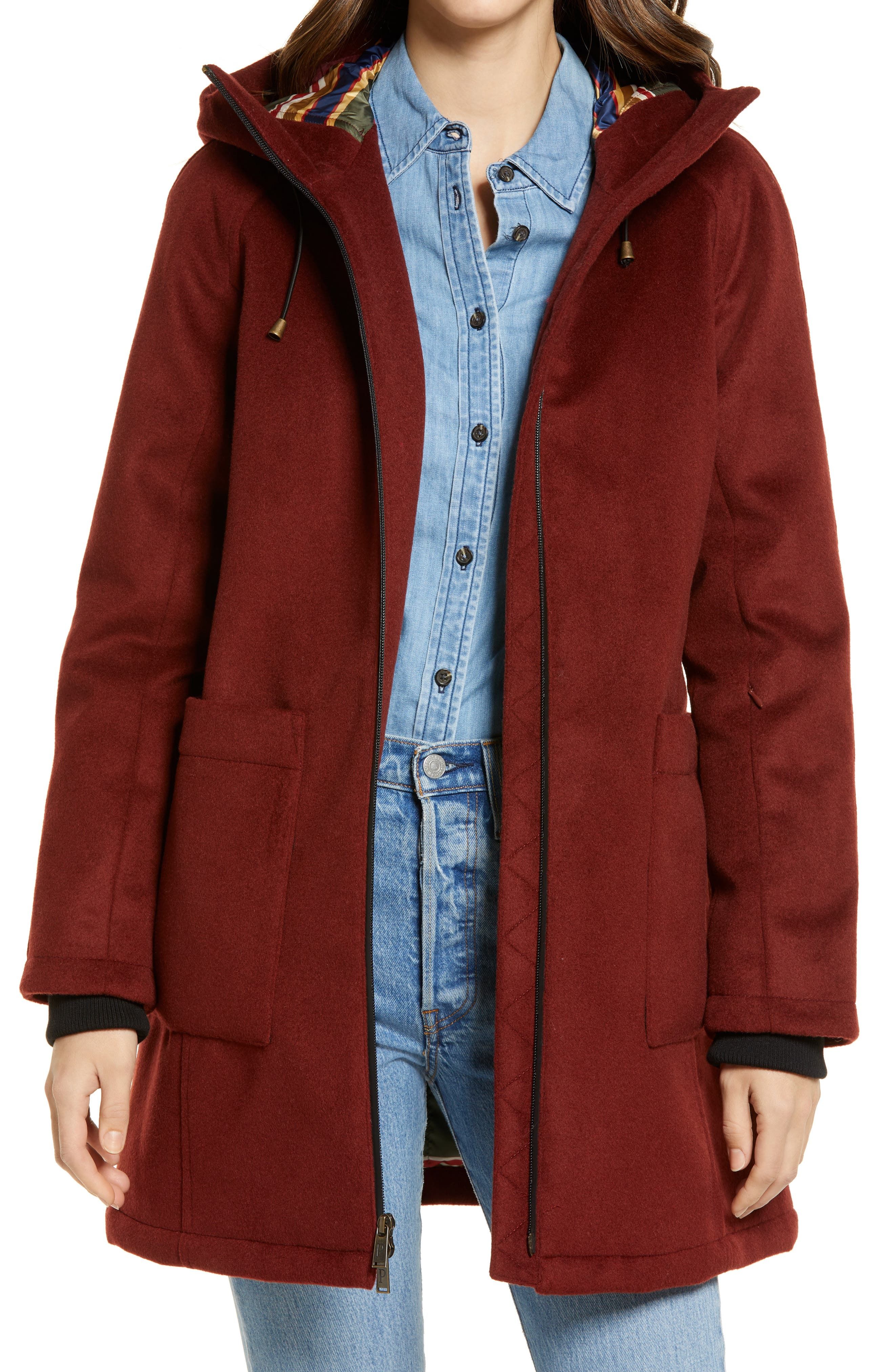 AOGOTO Womens Casual Fashion Winter Warm Hooded Coat Long Cotton Padded Jackets Pocket Coats 