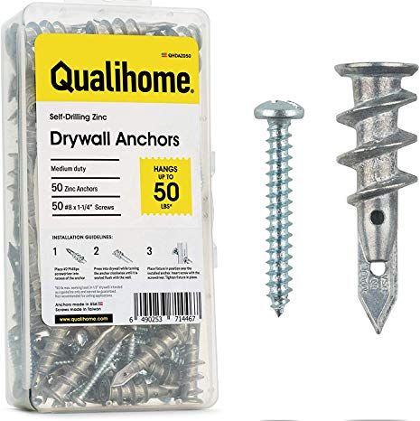 The 8 Best Drywall Anchors In 2021, Drywall Anchors For Shelves