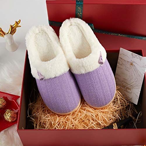 Cable-Knit Memory Foam Slippers 