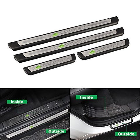 4Pcs Fit for Land Rover Discovery Sport 2015-2020 Fashion Style Outside Door Sill Scuff Plate Guard Sills Protector Trims