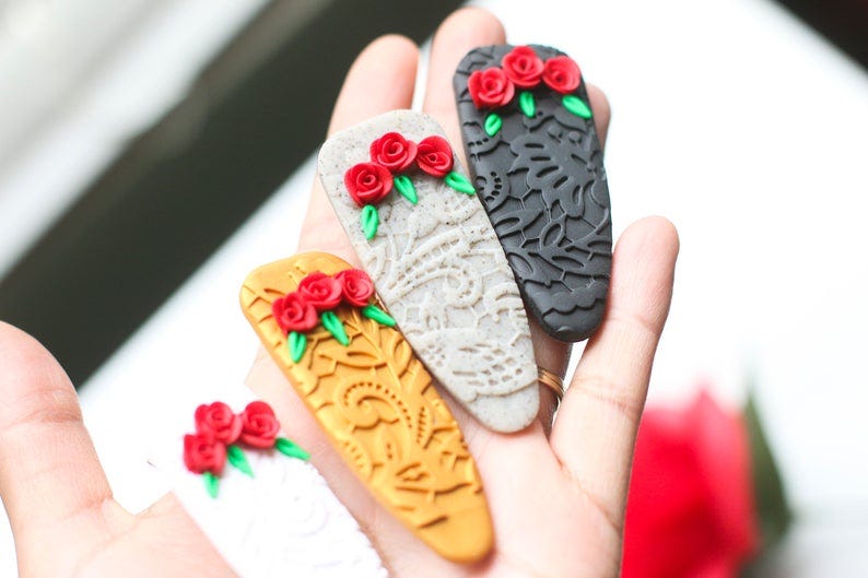 Vintage Floral Hair Clips