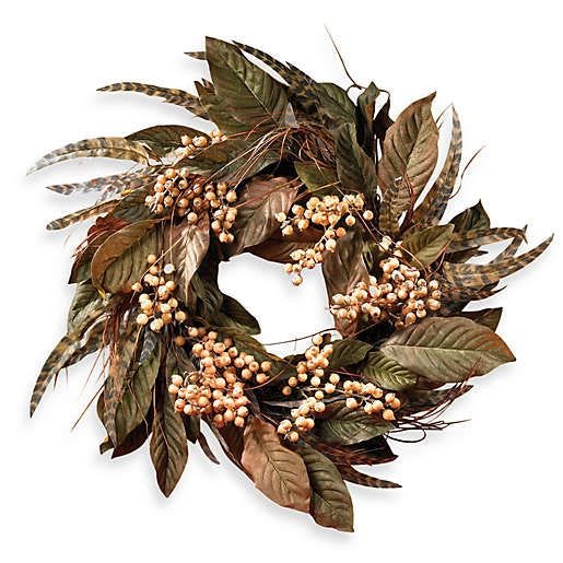 Feather and Berry Wreath