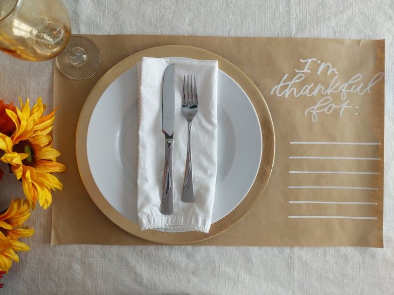 Brown kraft outlet paper placemats