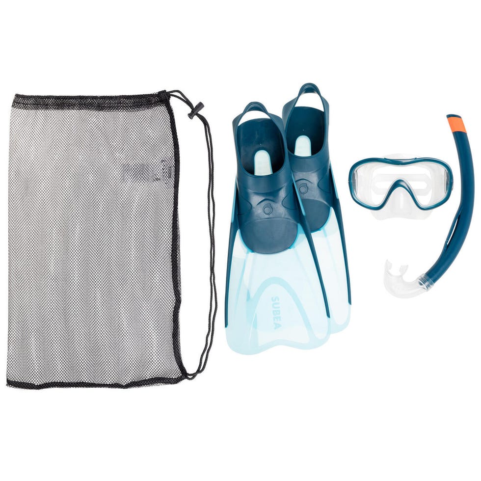 Kit de buceo con aletas, máscara y tubo Snorkel