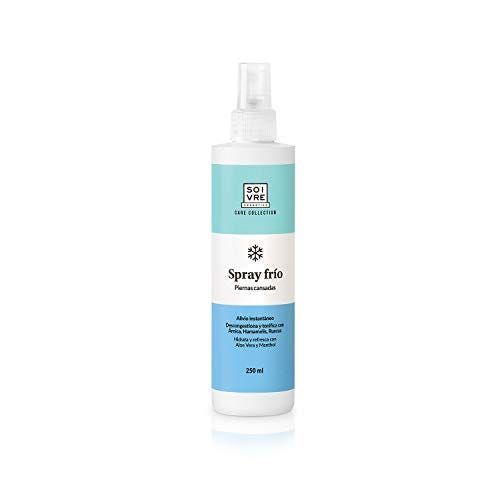 Spray frío para piernas cansadas