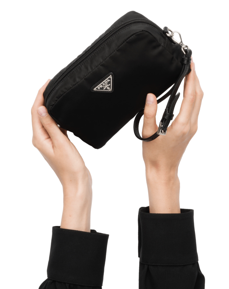 prada nylon pouch wristlet