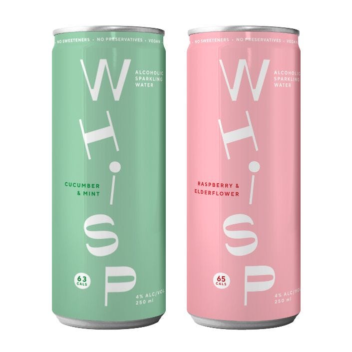 Mint and Raspberry Sparkling Water with Alcohol - Wine and Beer