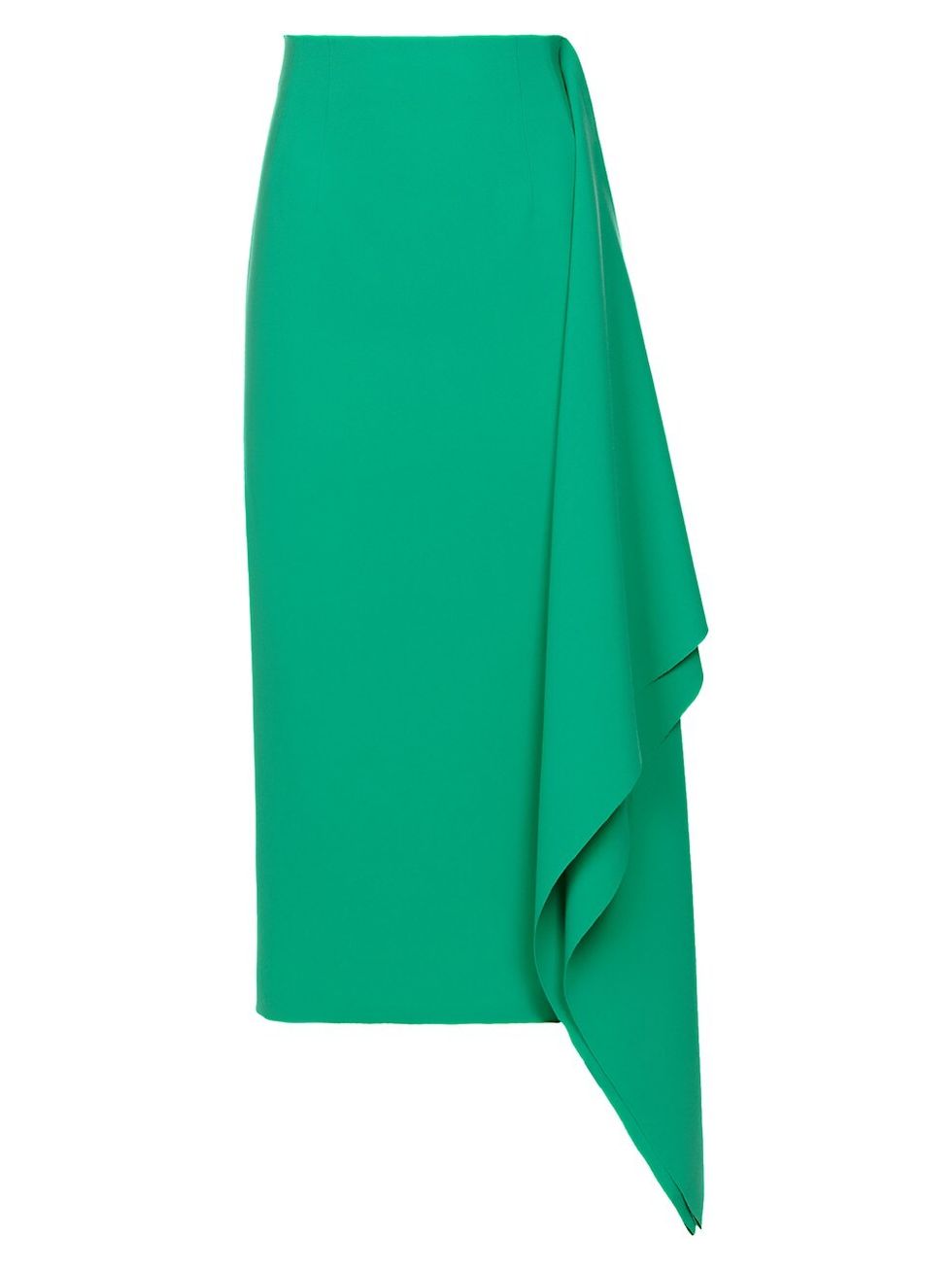Asymmetric Drape Midi Skirt