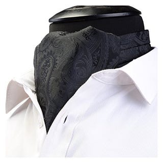 Black Self Tie Cravat 