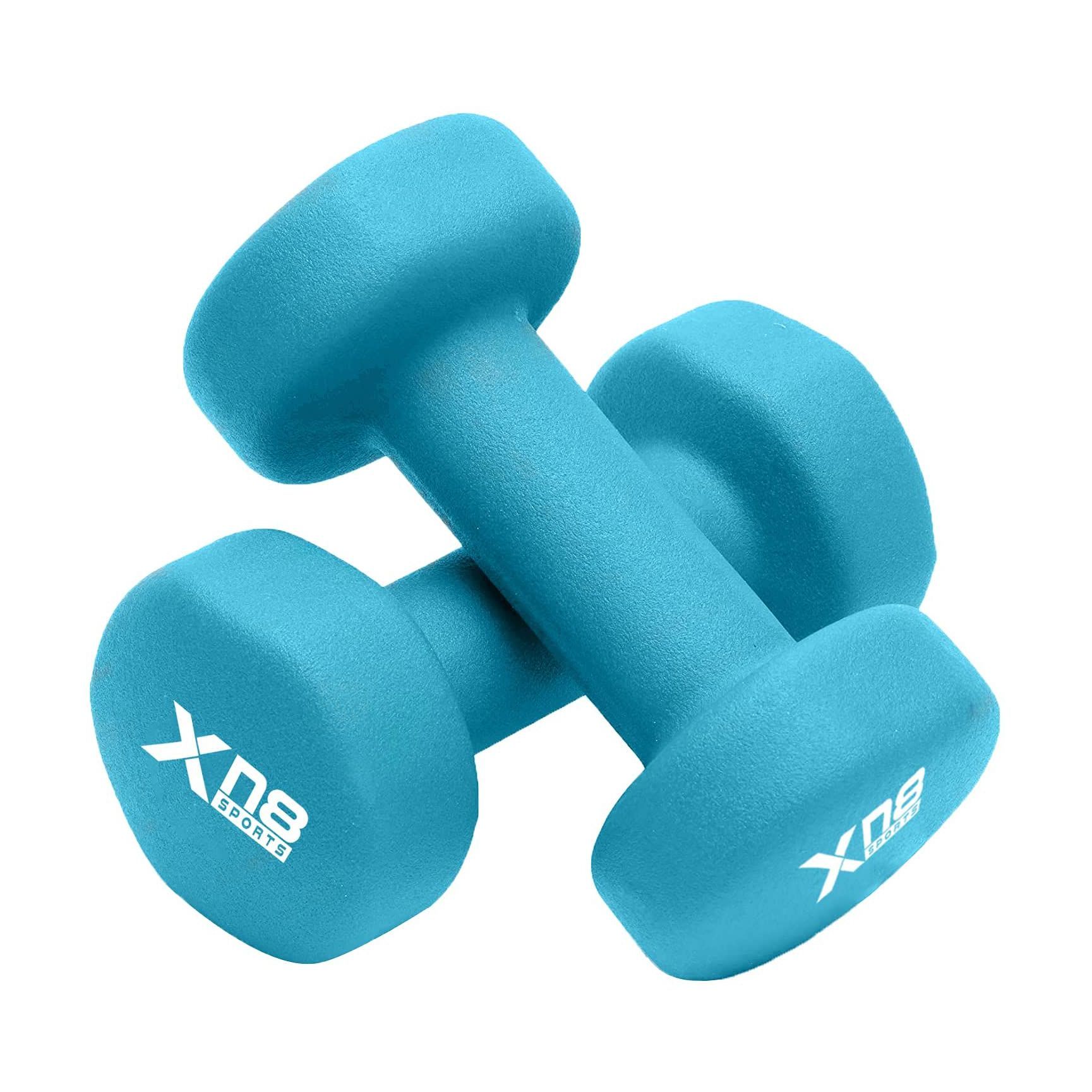 =2kg Neoprene Dumbbell Weights Set 2x 1kg Fitness/Gym/Workout/Yoga Fitness-MAD 