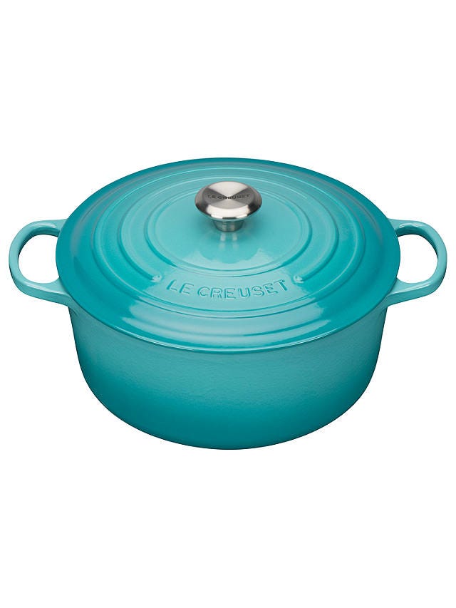 Le Creuset Signature Cast Iron Round 20cm Casserole, Teal