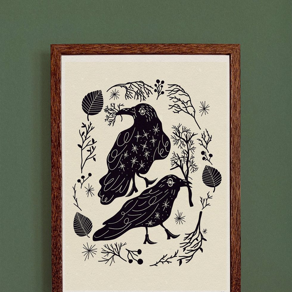 Nesting Ravens A4 print