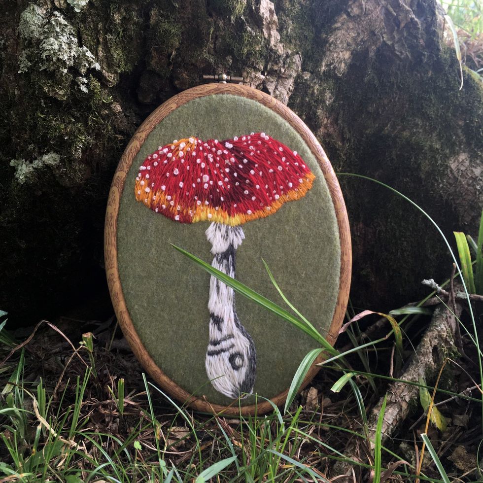 Textile Mushroom Embroidery 