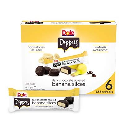 Frozen Dippers, Dark Chocolate Covered Banana Slices