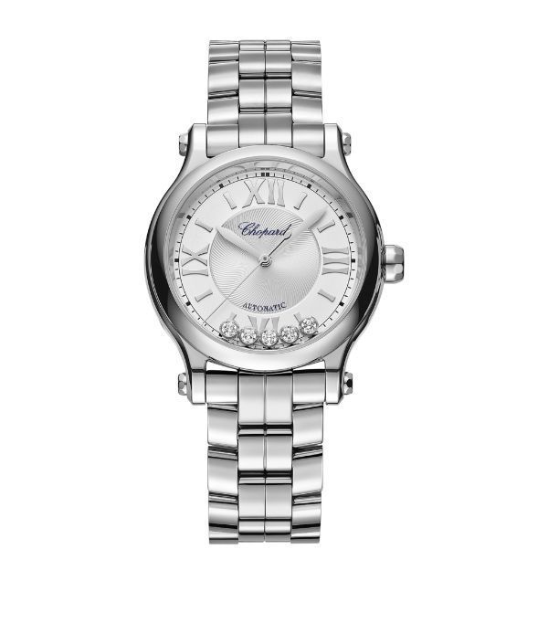 Stainless Steel and Diamond Happy Sport Automatic Watch