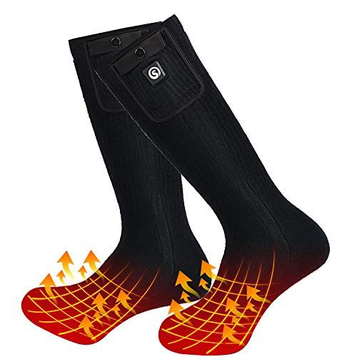 1Pair Winter Rechargeable Electric Chronically Cold Feet Sport Warm Heated Socks 