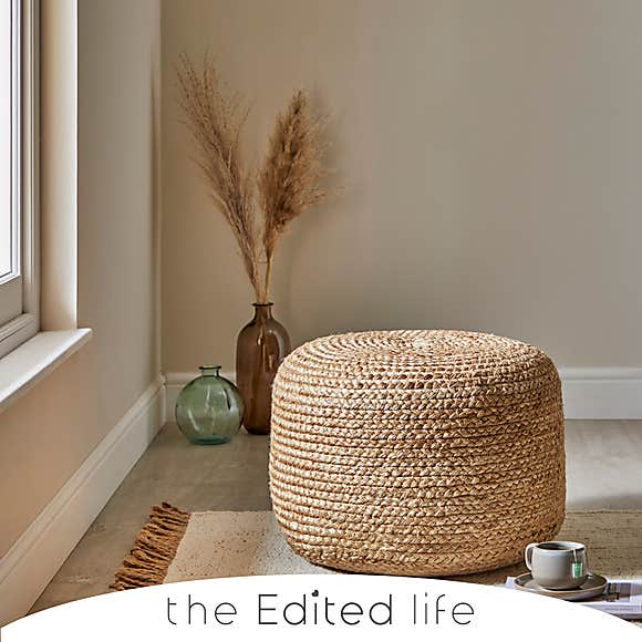 Jute Natural Pouffe