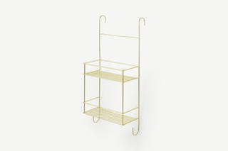 Metal Shower Caddy, Brushed Brass